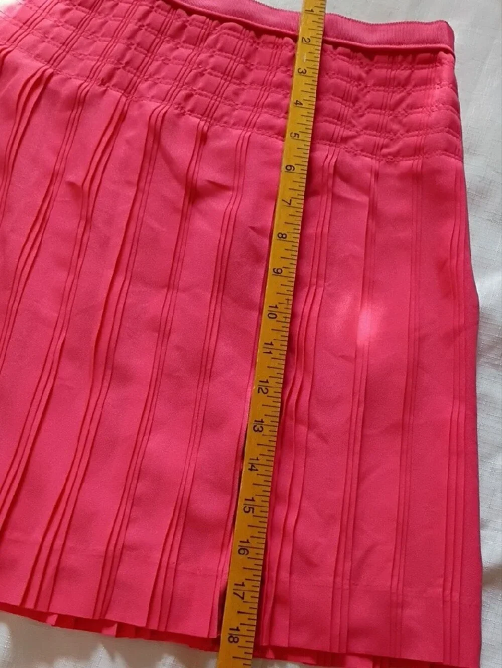 J. Crew Women's Coral Pleated Mini Skirt Size 8